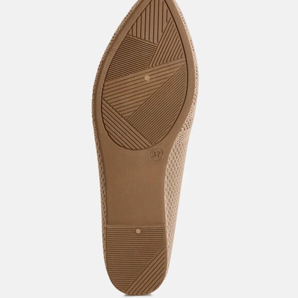 London Rag Akili Knit Beige Textile Solid Flats/NIB/9 - Picture 5 of 11